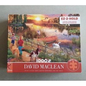 Ceaco River Sunset EZ 2 Hold  1000 pc Jigsaw Puzzle 2023 Complete Pre Owned